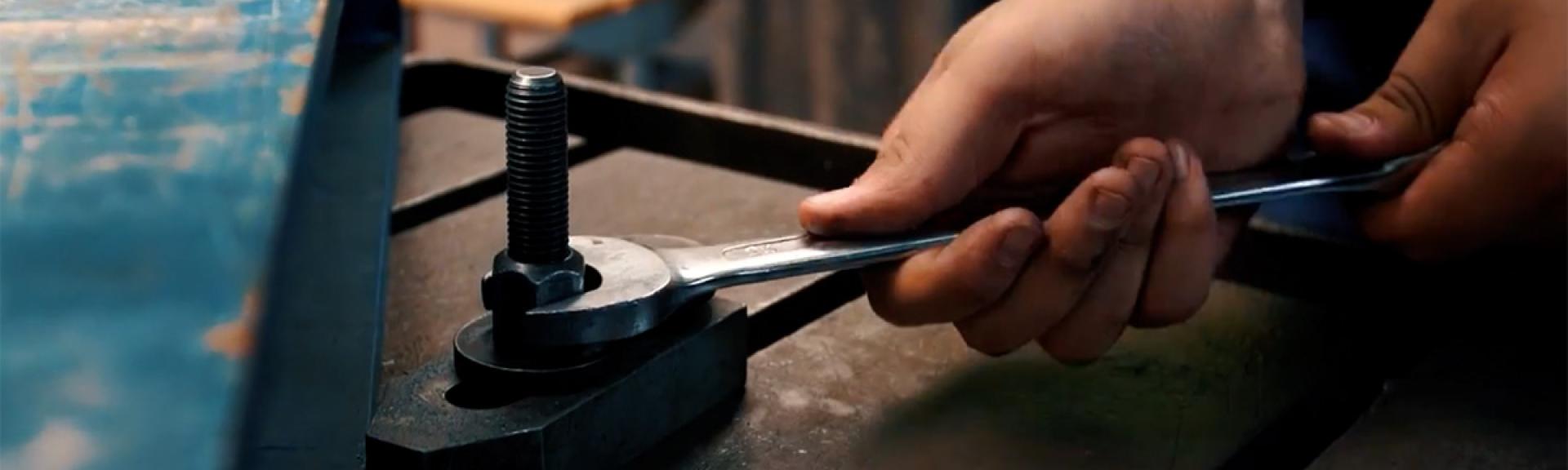 Employee with a spanner